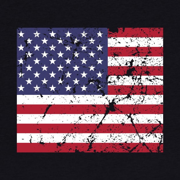 USA Flag distressed and grunge style by FancyTeeDesigns